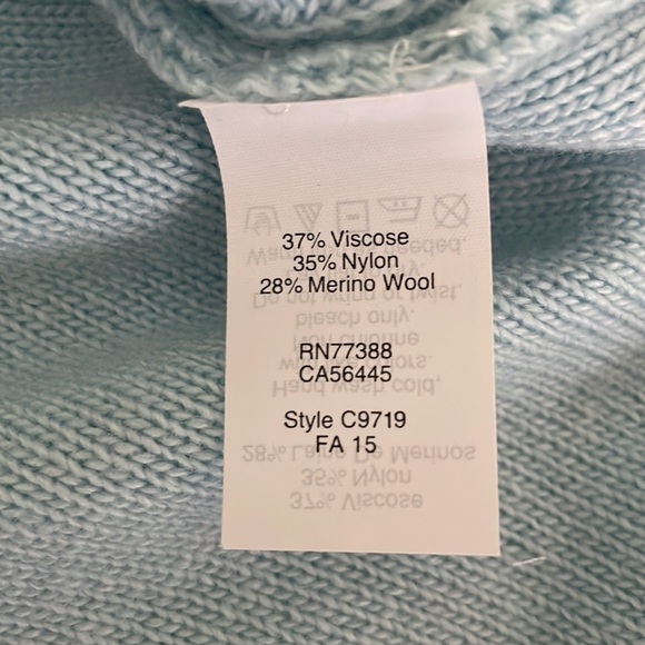 J. Crew Women’s Crewneck Cable Knit Tunic Sweater Light Blue M - Picture 5 of 6